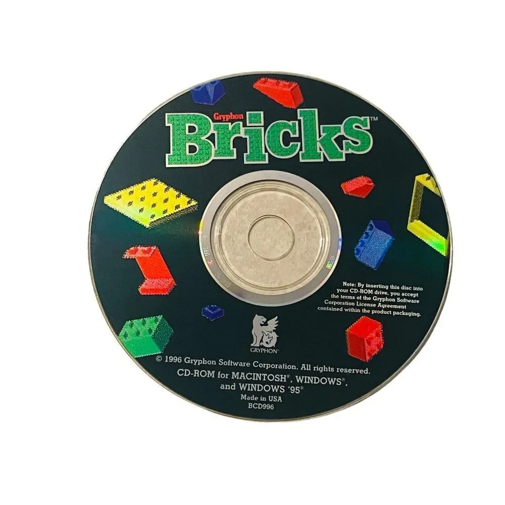 10/$25🦋 Gryphon Bricks CD-ROM PC Game